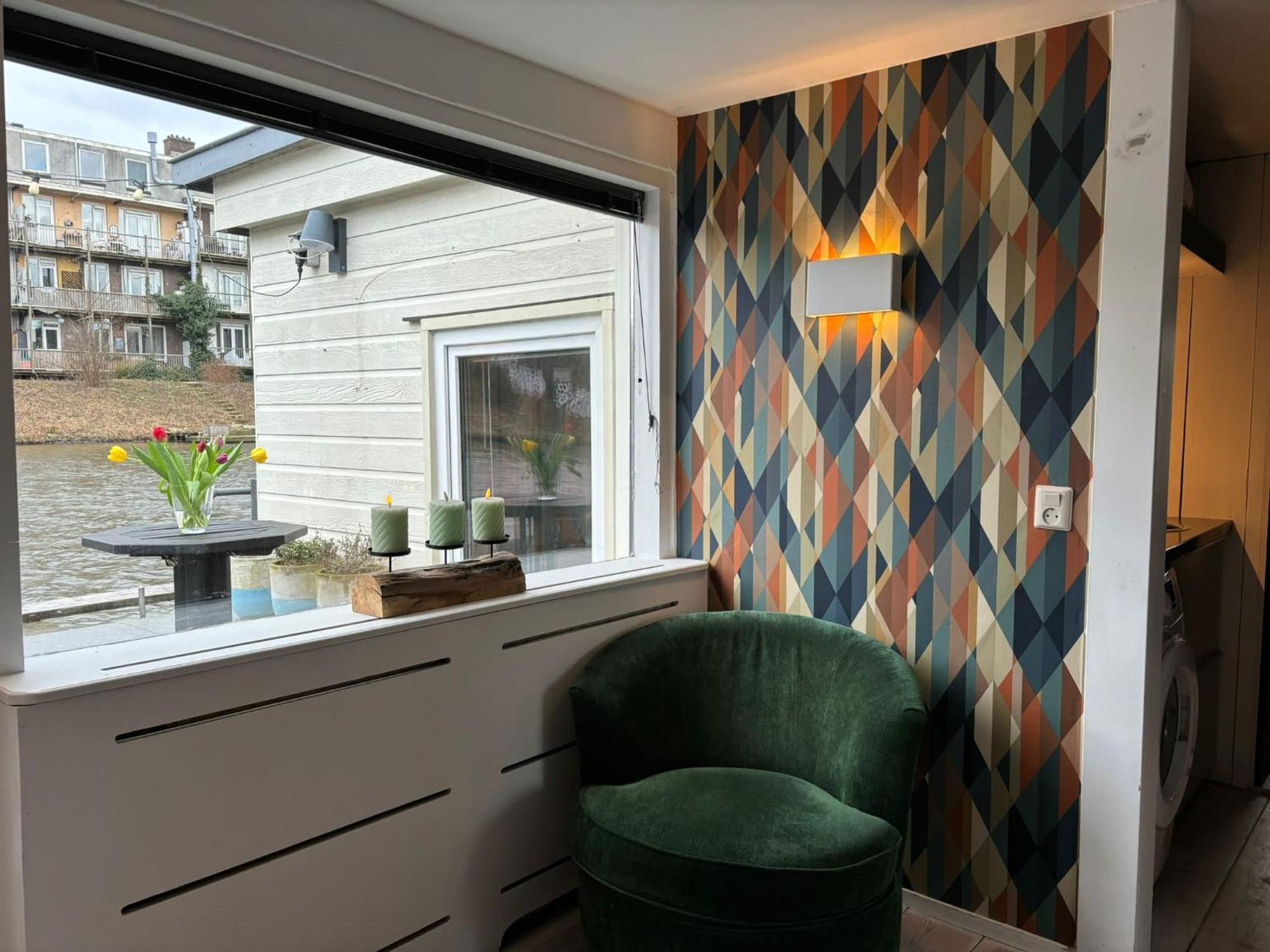 Luxury Studio On Robs Houseboat Special For Couples Ámsterdam Exterior foto